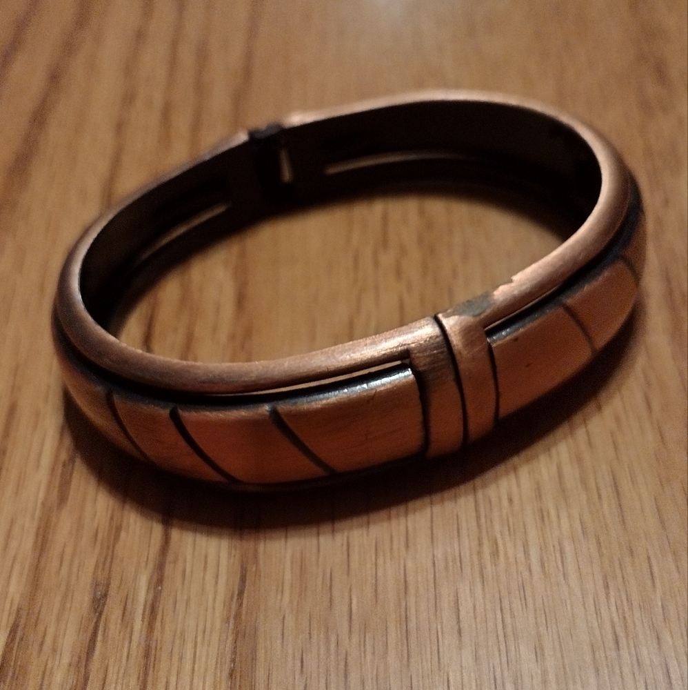Heavy Solid Copper Cuff Bracelet - image 2